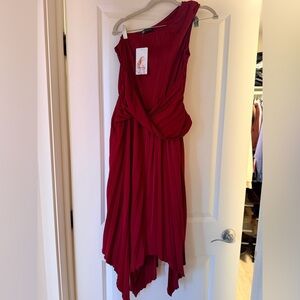 Elegant Red Sleeveless Dress